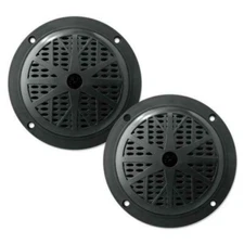 Pair Pyle PLMR51B 100 Watts 5.25'' 2 Way Black Marine Speakers