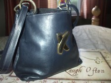 Paloma Picasso Black Soft Leather Shoulder Bag Crossbody Elegant Or Casual Bag