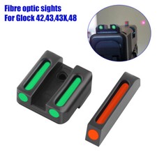 Red Front And Green Rear Fiber Optics Sight Set Fits Glock 42/43/43X/48 Handgun