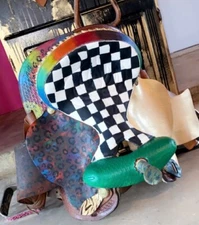 14 inch hand painted barrel saddle still rideable stored in house 