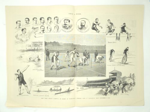 1891 NY Sports Carnival Manhattan Athletic Club grabado una vez a la semana periódico - Imagen 3 de 10