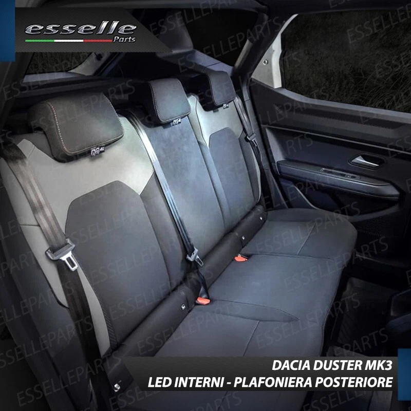 KIT LED INTERNI DACIA DUSTER MK3 PLAFONIERA ANT + POST +BAGAGLIAIO 6000K BIANCO - Immagine 3 di 4
