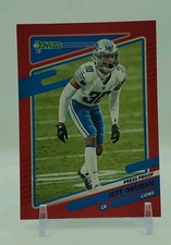 2021 Panini Donruss Jeff Okudah #172 Red Press Proof Detroit Lions