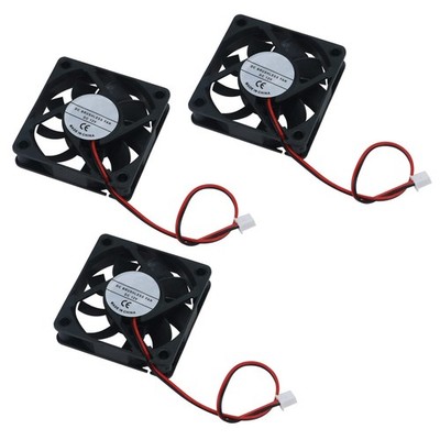 3Pack 60mm x 60mm x 15mm 6015 12V Brushless DC Cooling Fan 2pin for DIY 3D Pr...