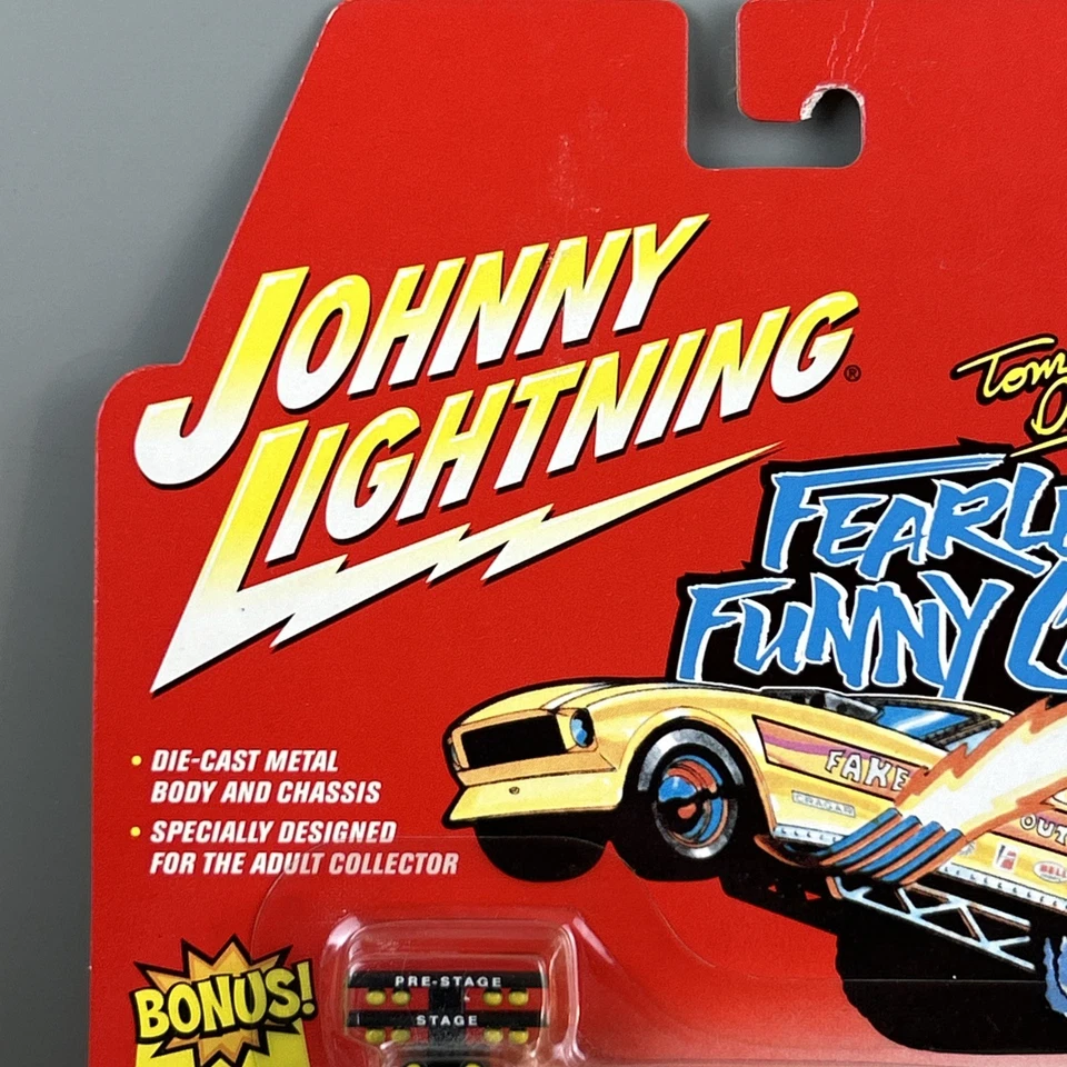 2002 Johnny Lightning TOM DANIELS THE FIEND Смешные Автомобили с Стартовым Деревом NHRA 1/64 - Изображение 4 из 4
