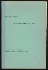 Christopher DAVIS / The Producer Uncorrected Proof 1st 1972