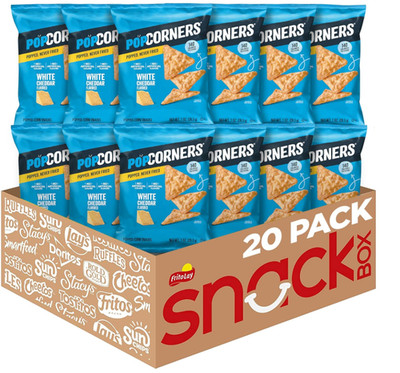 PopCorners Popped Corn Snacks, White Cheddar, 1 Ounce (Pack of 20)