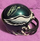 Saquon Barkley autographed Philadelphia Eagles mini helmet, with 2nd signature.