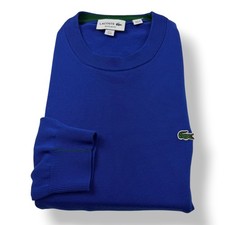 Lacoste Mens Regular Fit Cotton Crew Neck Sweater Blue AH2987 Size US M / FR 4