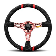Momo Motorsport Premium Microfiber Ultra Steering Wheel Red 350mm - Ult35bk0rd