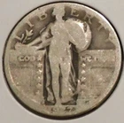 Silver Quarter - Standing Liberty - 1927-D (Worn) [31]