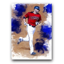 J. D. Martinez Art Card Limited 39/50 Edward Vela Signed (Arizona Diamondbacks)