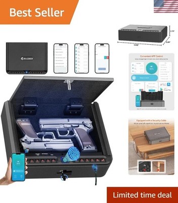 Gun Safe for Handgun - Biometric Gun Safe 4 Ways Quick Access with Fingerprin...