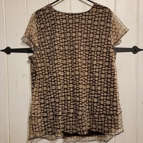 Lane Bryant Womens Blouse Short Sleeve Plus Size 26 - Picture 4 of 4