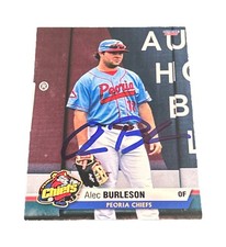 Alec Burleson Signed 2021 Choice Team Set Peoria Chiefs RC IP Auto CARDINALS