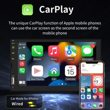 7" Wired Carplay Car MP5 Player Bluetooth MP3 Car Card Radio 4 LED Camera