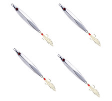 4 x FFT 20g 30g 40g 60g 80g Chrome Spinner lure Mackerel Bass Pier fishing