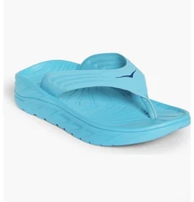Men HOKA Ora Recovery Flip Flop Sandals Scuba Blue / Bellwether Blue FL1122G