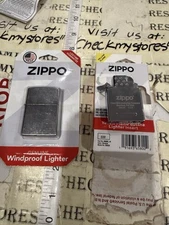 Zippo WPL Chrome Lighter & Zippo Yellow Flame Butane Insert  Regular,  Made USA