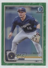 2020 Bowman Chrome Green Refractor 98/99 Keston Hiura #23 0c6