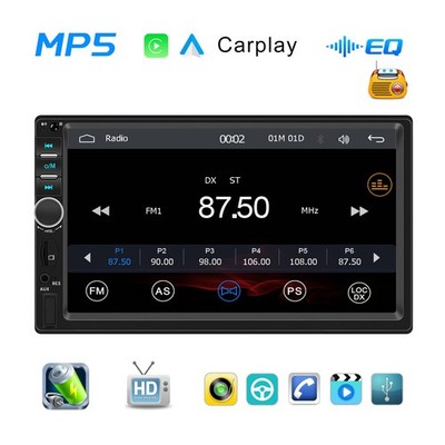 Double 2 Din Car Stereo Radio Bluetooth 7'' USB FM AUX IN IOS/Android Mirror Link
