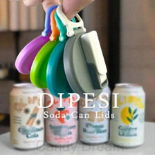 Portable Canned Drink Topcap Reusable Soda Can Lid Beer Can Cover with Straw