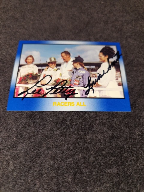 Lee Petty, Louise Smith HANDSIGNIERTE 1991 Masters Of Racing signierte Karte.