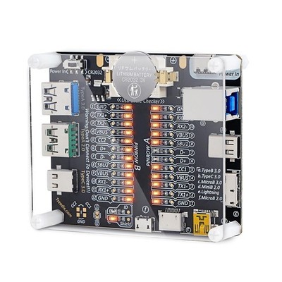 USB Cable Tester Board USB Cable Checker Data Wire with Acrylic Case Charging Te
