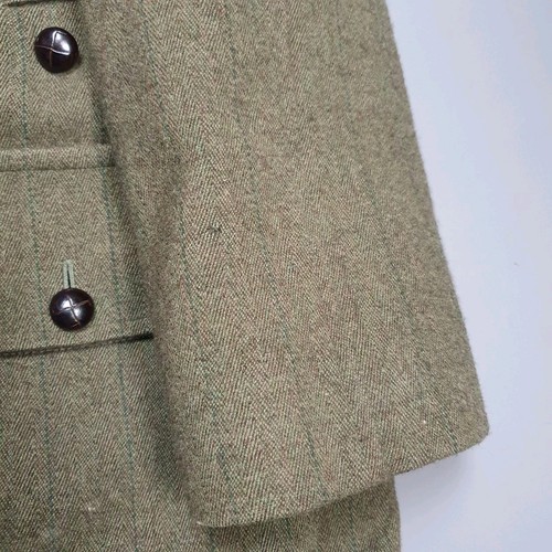 Barbour Derby Tweed Wool Coat Mens Vintage 90s Green Jacket Size C44 /112CM XL - Picture 8 of 16