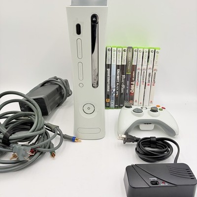 Microsoft XBOX 360 Pro 60GB Console Bundle Controller 10 CIB Games Tested