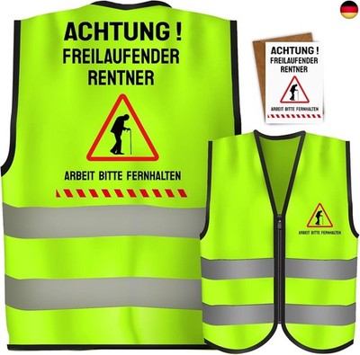 Giftota Renteneintritt Geschenk Mit Grußkarte - Lustige Ruhestand Weste für M