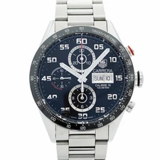 [5wwm0148] Tag Heuer Carrera CV2A1R Black Dial [Used] Men's Watch