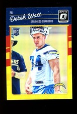 2016 Donruss Optic #114 Derek Watt San Diego Chargers RC Rookie Red Yellow Holo