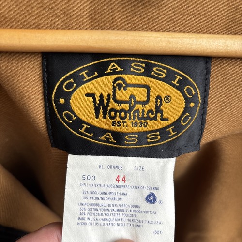 Vtg Woolrich Jacket Mens 44 Red Black Mackinaw Buffalo Plaid Wool Chore Classic - Picture 13 of 24