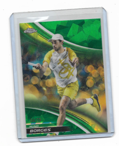 2025 TOPPS CHROME SAPPHIRE---NUNO BORGES---GREEN----04/75