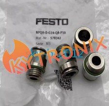3 PCS NEW IN BOX Festo NPQH-D-G14-Q6-P10 578341 metal 2-pin quick connector