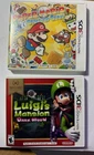 2 Nintendo 3DS Games Paper Mario Sticker Star & Luigi's Mansion Dark Moon VG