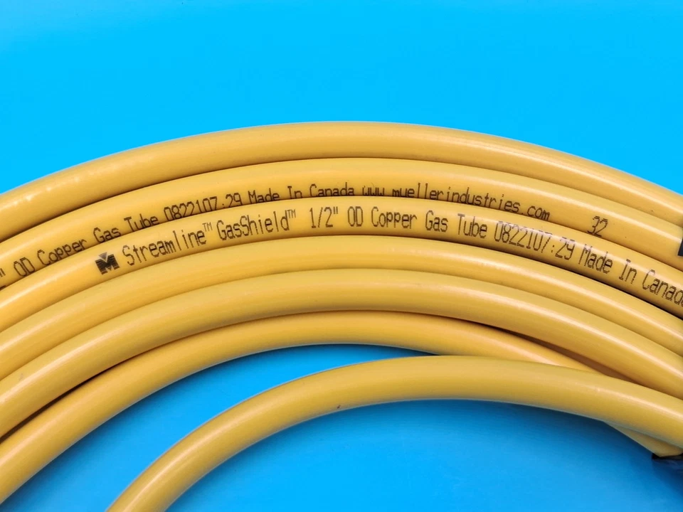 Tubo de gas de 50 pies Mueller 1/2" OD Streamline bobina de escudo de gas Foto 2 de 4