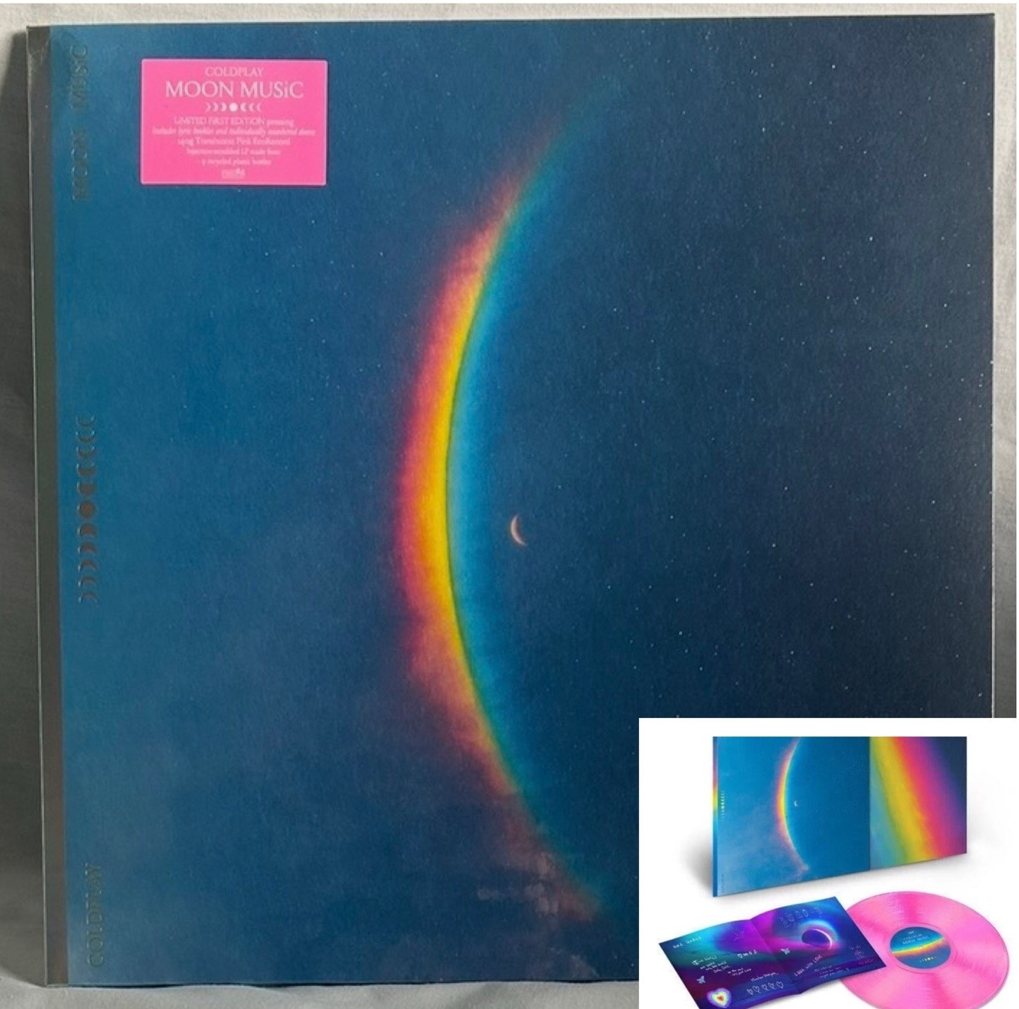 IN HAND!! Coldplay Moon Music TRANSLUCENT PINK Vinyl LP Numbered•NEW & SEALED•