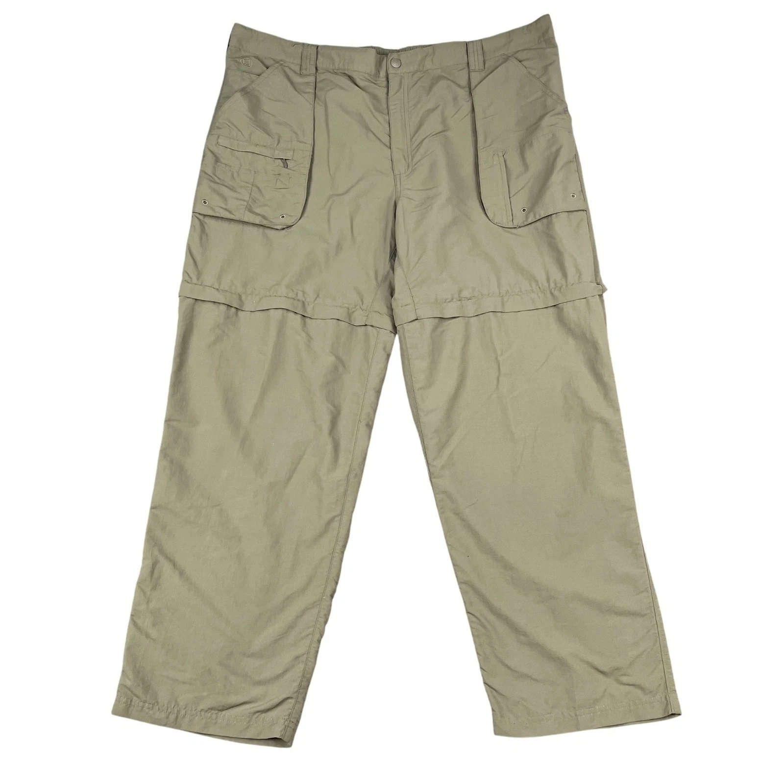 Field & Stream Hiking Pants Mens XXL Beige Convertible Nylon