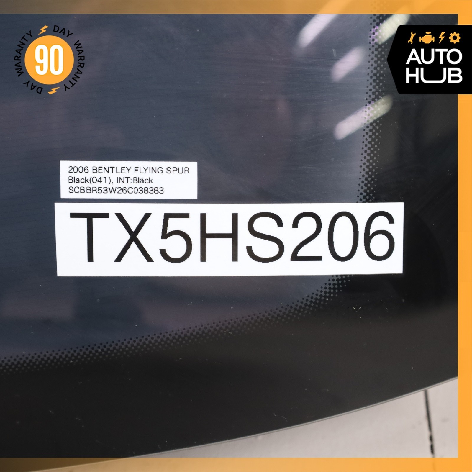 06-13 Bentley Continental Flying Spur Rear Windshield Wind Shield Glass OEM