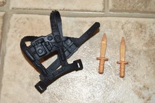 Gilet esagonale Mattel Bravestarr Tex 1986 con 2 coltelli pugnali imbracatura coltello