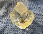FENTON Glass Angel Figurine, Topaz Birthstone Angel, November