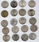 1924-1925 Peace Silver Dollar roll of 20, VG to AU