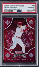 2019 PANINI CHRONICLES CRUSADE RUBY WAVE #12 SHOHEI OHTANI 23/199 PSA 10