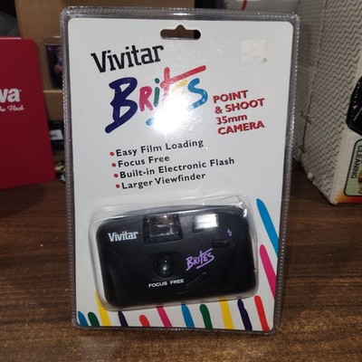 Vintage 1997 Vivitar LA Brites Black 35mm Camera, Factory Sealed NEW HTF
