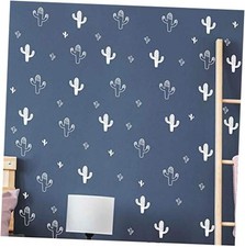 Melissalove 92pcs/Set Cactus Wall Stickers for Kids Room DIY Vinyl Wall White