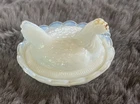Westmoreland Vintage Opalescent White Mini Hen On Nest
