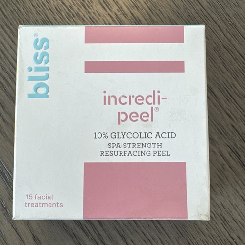 BLISS Incredi-peel 10% Glycolic Acid. Spa strength resyrfacing peel (15 treat.)