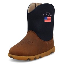 TWISTED X Infant's Driving Moc Mocha/Navy/American Flag Boots ICA0052
